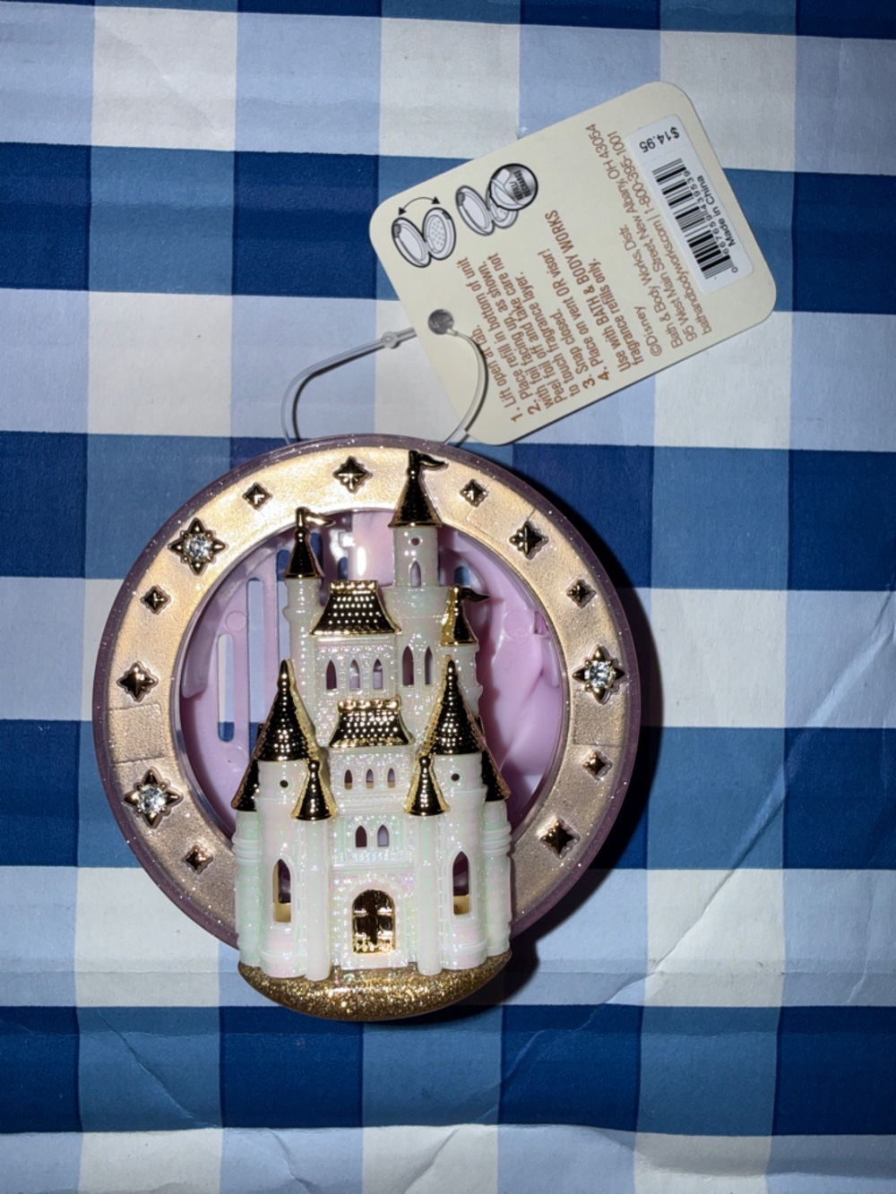 Disney castle, car visor and vent clip